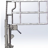 Side-mounted three-step ladder