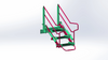 3 Steps Folding Stairs for Petrochemical Transportation